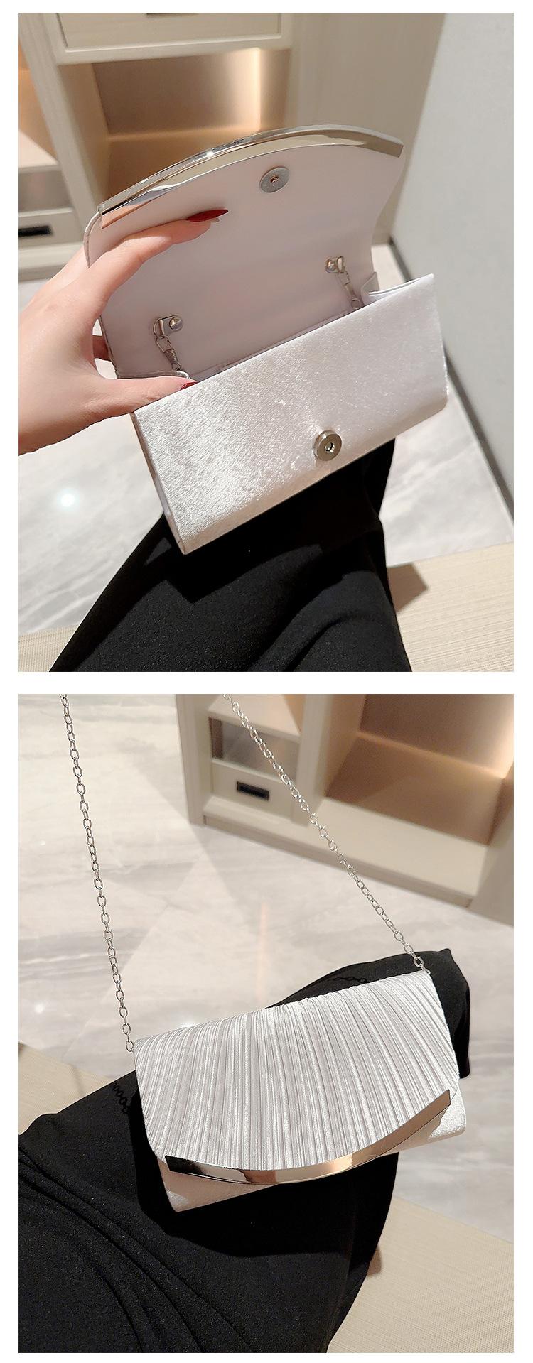 Product Introduction of Luxury Banquet Bag, Versatile Dress, Handheld Crossbody Celebrity Diamond Inlaid Chain Bag Wanita Kulit 17
