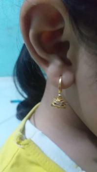 Product Review of Anting Anak Gandul Kotak Anting Klip Titanium Anti Karat COD Cewek Costume Fashion from t**8 0