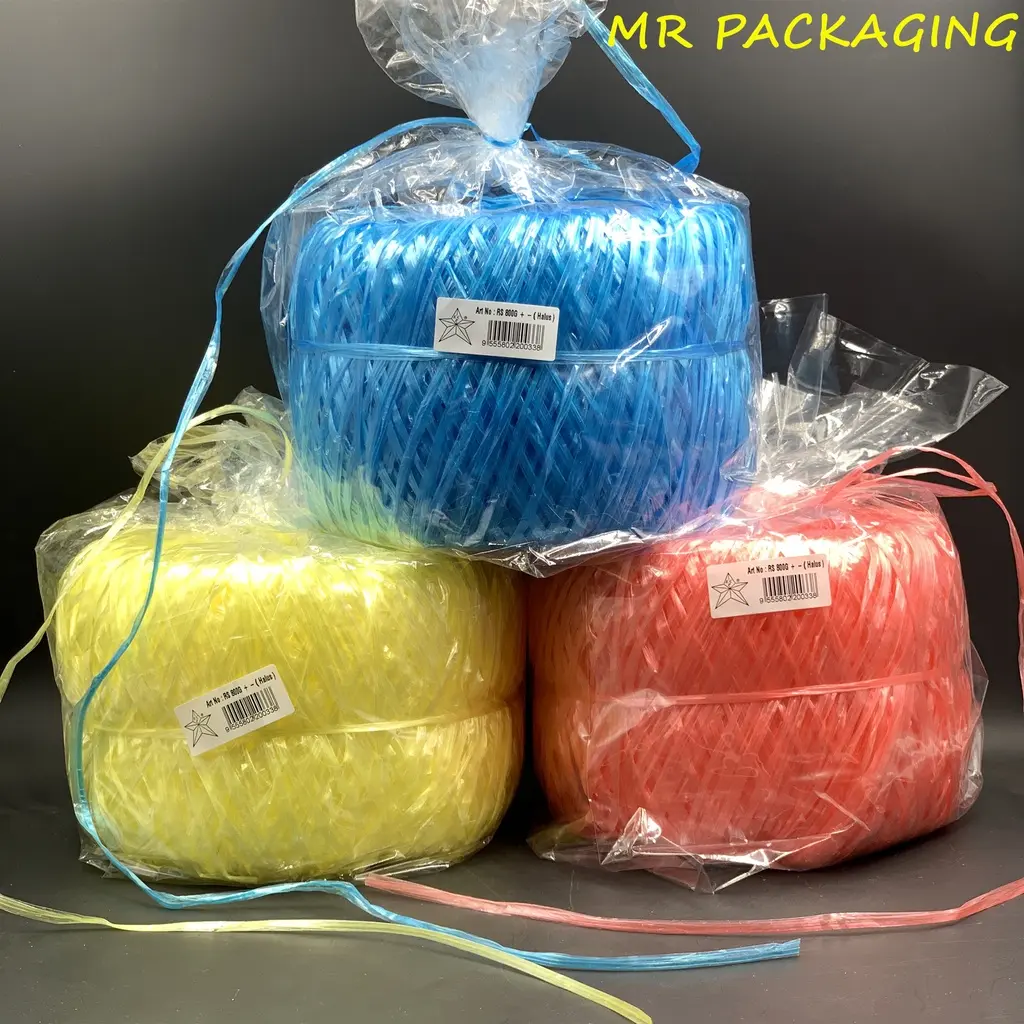 Premium Plastic Rafia String [ 800gm ] - Rope / Tali Rafia Plastik ...