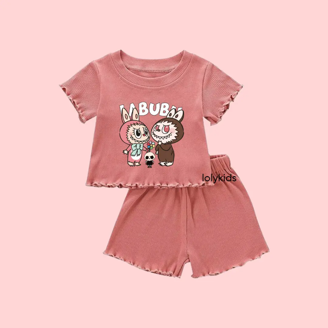 COD SETELAN ANAK KNIT LENGAN PENDEK ONESET ANAK CEWEK COWOK UNISEX STELAN ANAK KEKINIAN TERBARU