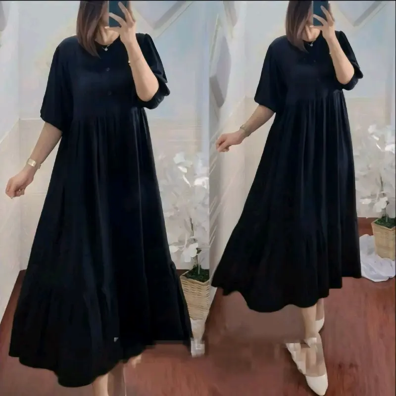 Vola - Dress Nagita Soft Rayon Premium Wanita Bumil Busui 7