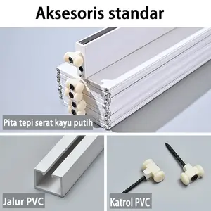 Pintu Lipat PVC Anti Lembab Minimalis Modern -- Pintu Geser PVC Penyekat Ruangan Mudah Dibersihkan