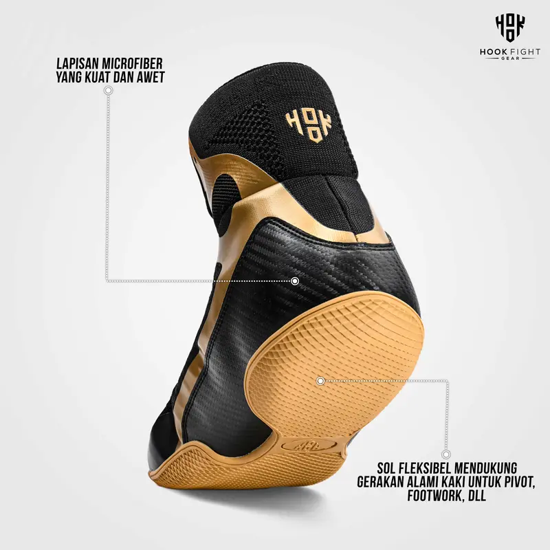Sepatu Tinju Hook Profesional Boxing Shoes Sepatu Boxing GLF1 5