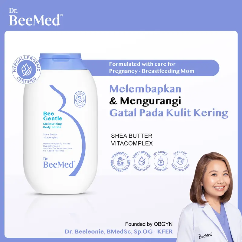 Dr.BeeMed Bee Gentle 4pcs Set Facial Cleanser 60ml + Bee Gentle Balancing Moisturizer 20g + Bee Gentle Moisturizing Body Lotion 200g + Stretchmark Cream 100g 1