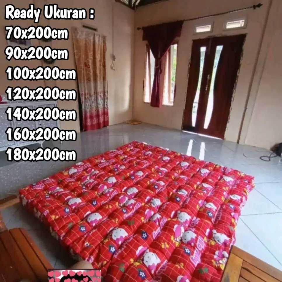 urung kasur kapuk katun/kulit kasur kapuk single