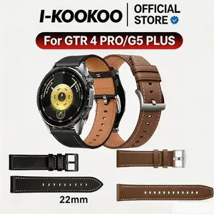 Leather Strap For GT4 PRO and G5 Plus smart watch