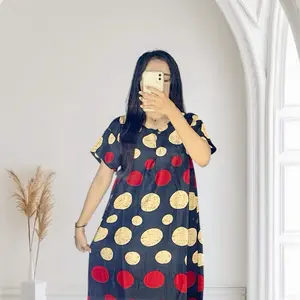 DASTER BULAN WANITA//DASTER PAYUNG WANITA Katun Rayon Motif Dress Panjang Dewasa