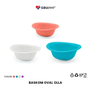 GBUplast Olla Baskom Oval Plastik BPA Free S M L 2500ml 4000ml 6000ml Plastic Basin Wadah Serbaguna