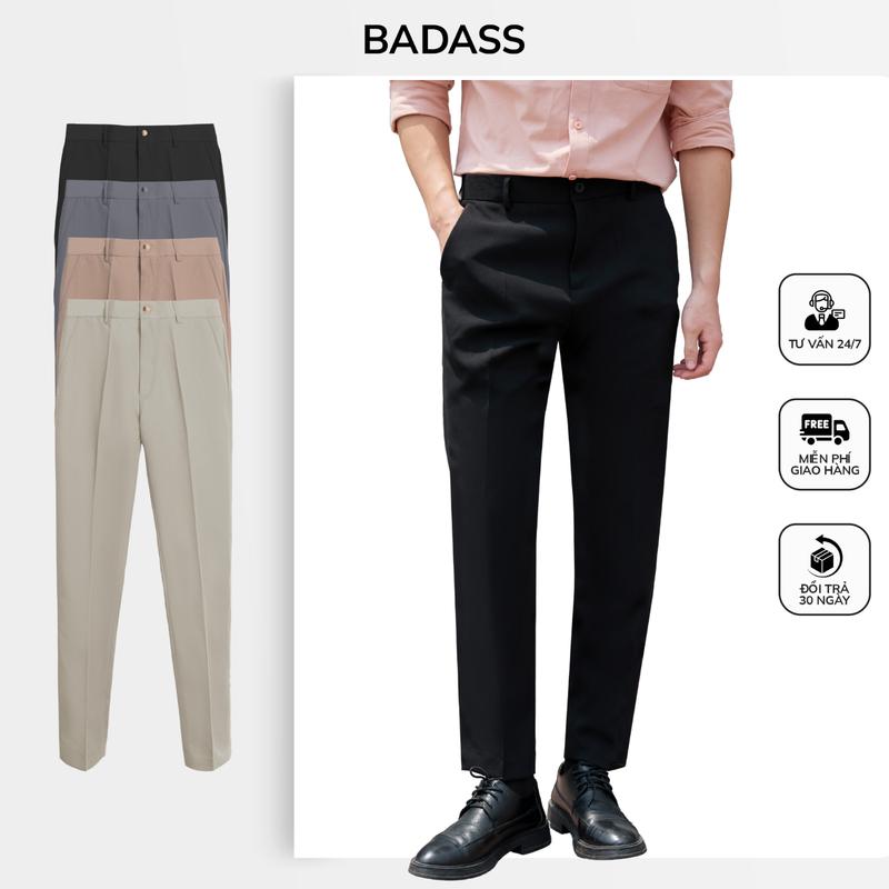 Quần tây nam vải tuyết Hàn BADASS quần âu ống đứng ngắn trên mắt cá tôn dáng - QACOL420 L4