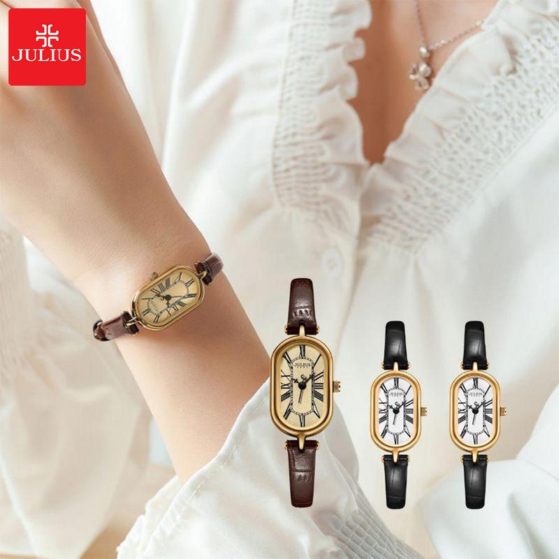 Đồng Hồ Nữ Julius Hàn Quốc JA-1432 Dây Da 3 màu