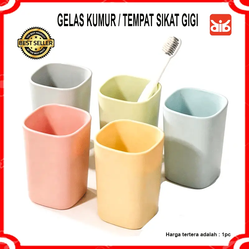AIKOSIA Gelas Tempat Pasta Sikat Gigi / Cangkir Kumur Mulut
