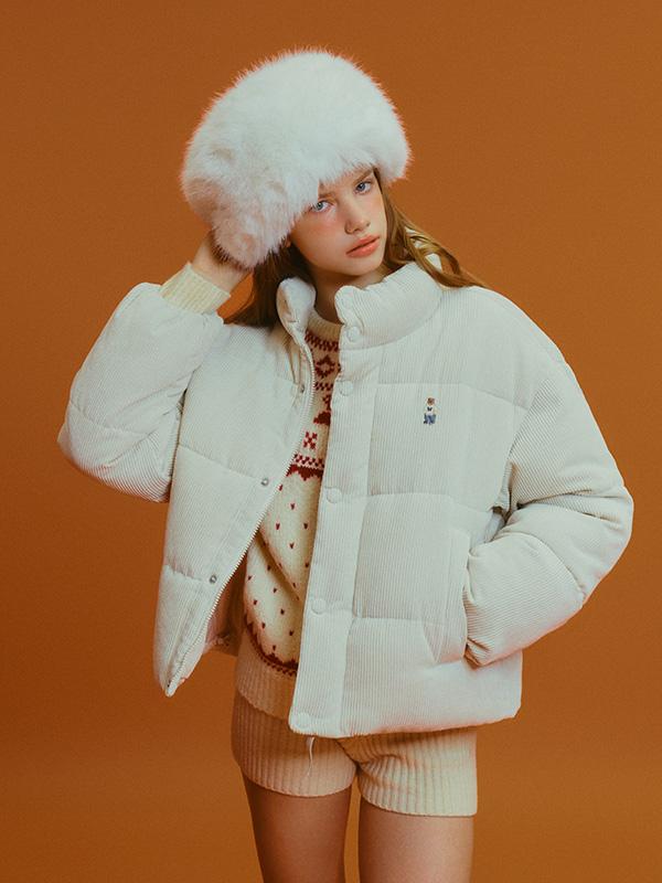 WHOAU Áo Phao Steve Corduroy Padding_WHJPF4V14F