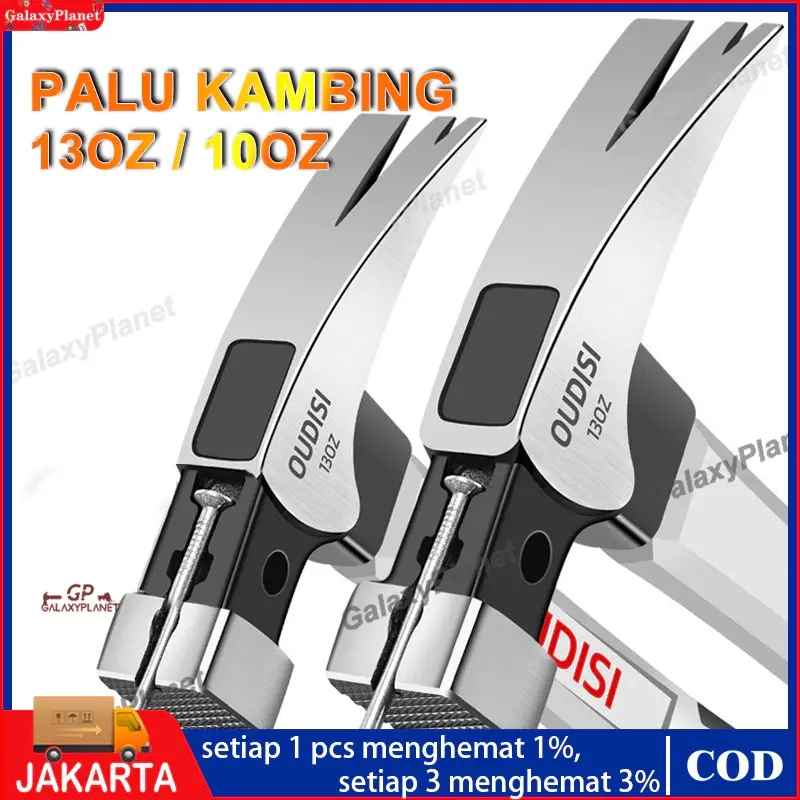 Palu Kambing Claw Hammer 10oz/13oz Bahan 45# Carbon Steel Gangang Anti Slip/Martil Cungkil Paku