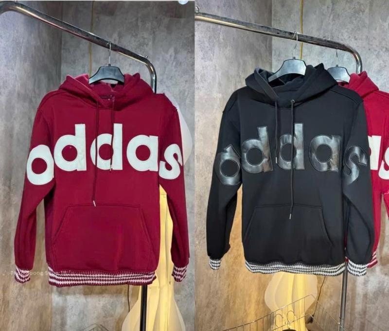 Áo hoodie hoạ tiết Thêu DA nổi tay bo chun dệt kim sắc nét mũ to form rộng unisex Nam Nữ