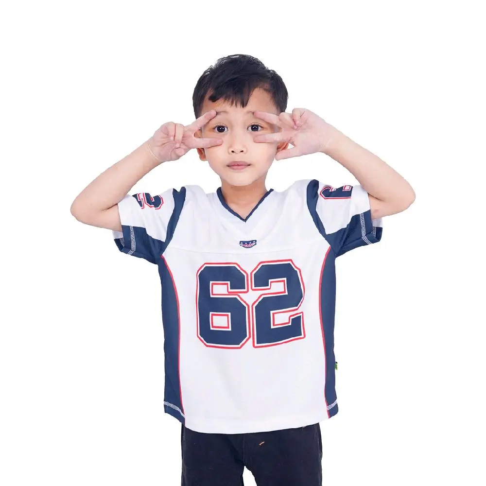 RZQKIDS / 62 / Number Series nfl / Jersey anak / Streetwear / Retro / Vintage / Rugby / y2k / Bloke Core / Korea / Unisex / Laki laki / Perempuan / Full printing / ootd / Atasan /