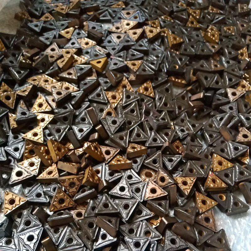 Insert TNMG 1604 Carbide Pahat Bubut TNMG 16 04 Mata Betel Cermet TNMG16 Mulus Gratis Holder Free MTJNR — foto asli 4