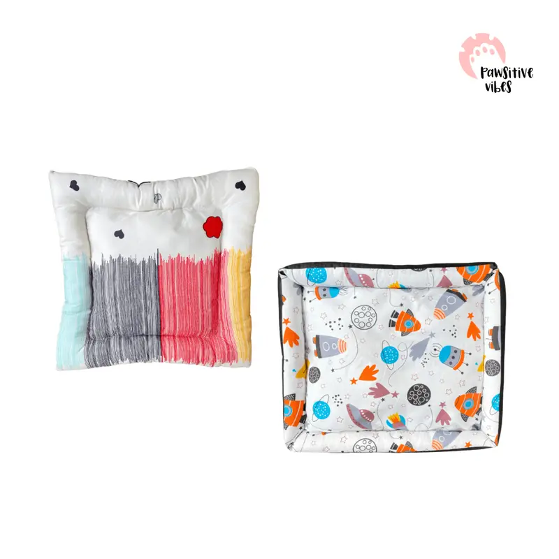 Pet Bed - Alas Tidur Kucing Anjing Kelinci Puffy - Kasur Tidur Kucing Anjing Premium - Alas Tidur Hewan Peliharaan - Kasur Kucing Empuk - Cat Bed 1