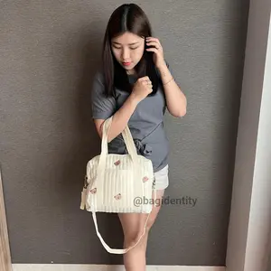DIAPER BAG KOREA KOREAN LOOK TAS PERLENGKAPAN BAYI STROLLER TOTEBAG SHOULDERBAG MEDIUM IMPORT KADO LAHIRAN GIFT NEWBORN MOTIF LUCU BORDIR