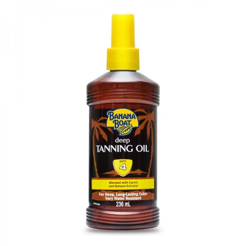 Banana Boat Deep Tanning Oil Spray Water Protective SPF 4 236ml No Sunblock Minyak Kulit 1