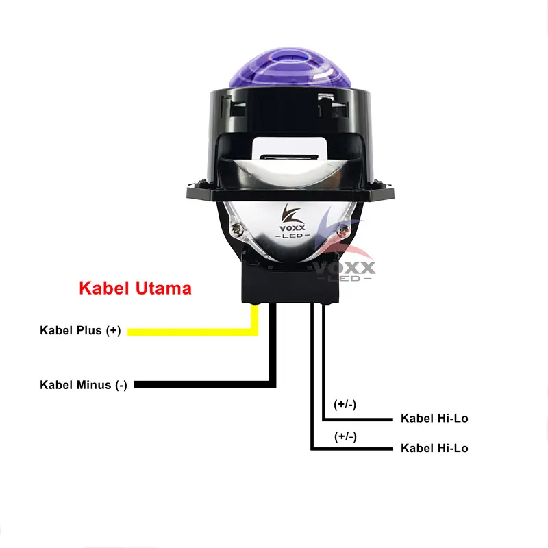 VOXX LED EX1 Projector LED 3 Inch 60W Cut off Blue Lens Laser Lensa Biru  Projie LED 3" Biru Proyektor 7
