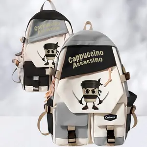 Tas Ransel Sekolah Anak Laki Laki Motif Anomali Cappuccino Assassino Tas Anak Sekolah TK PAUD SD Muat Buku Tema Ransel Sekolah Fashion Anak Bisa Cod