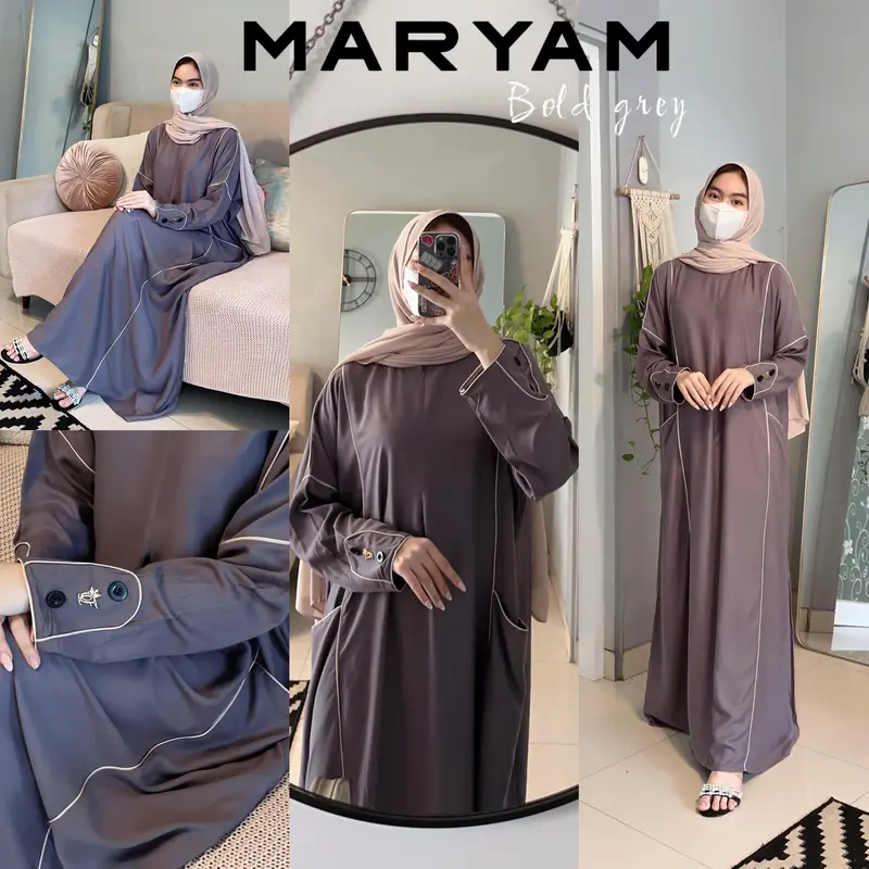 MARYAM Abaya Twill Premium BY Fairuz Muslim Gamis 3