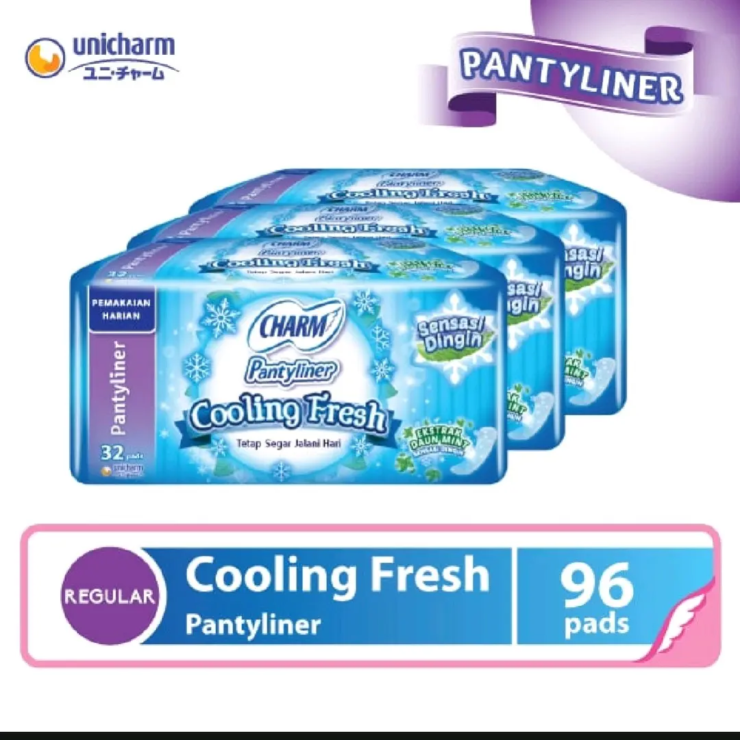 Charm Pantyliner Cooling Fresh 96pads [3*32pads]