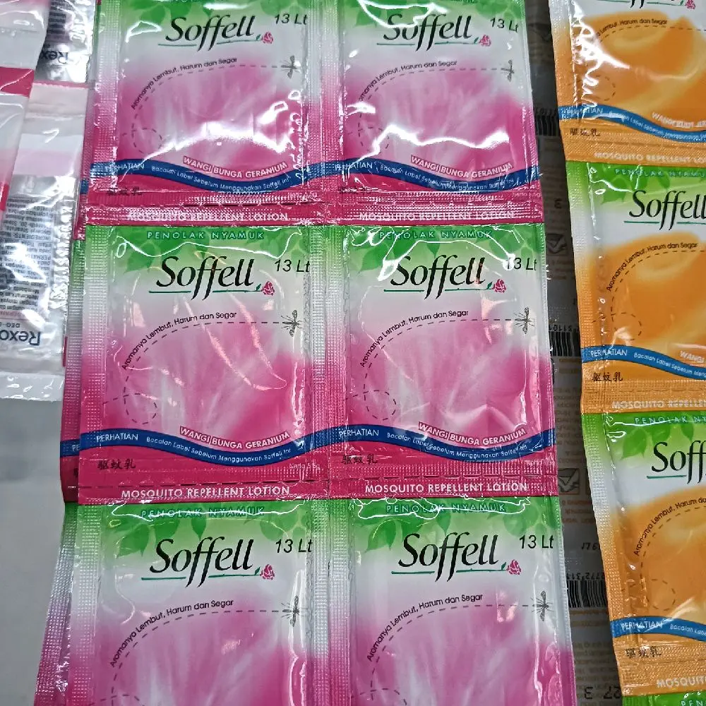 dapat 4 renceng mix varian soffel pink dan orange penolak nyamuk