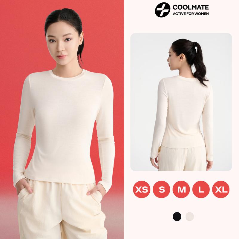  Áo giữ nhiệt nữ Ex-Warm cổ thấp giữ ấm vượt trội co giãn mềm mại thoáng khí - Coolmate For Women 
