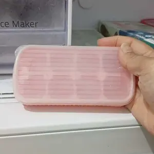 YESALL Cetakan Es Batu Kecil Mini Silikon Beruang Bear Coklat Jelly 6 Sekat Model Tekan Press| Wadah Tempat Es Batu Ice Cube Tray Pencetak Es Batu Aesthetic Kitchenware