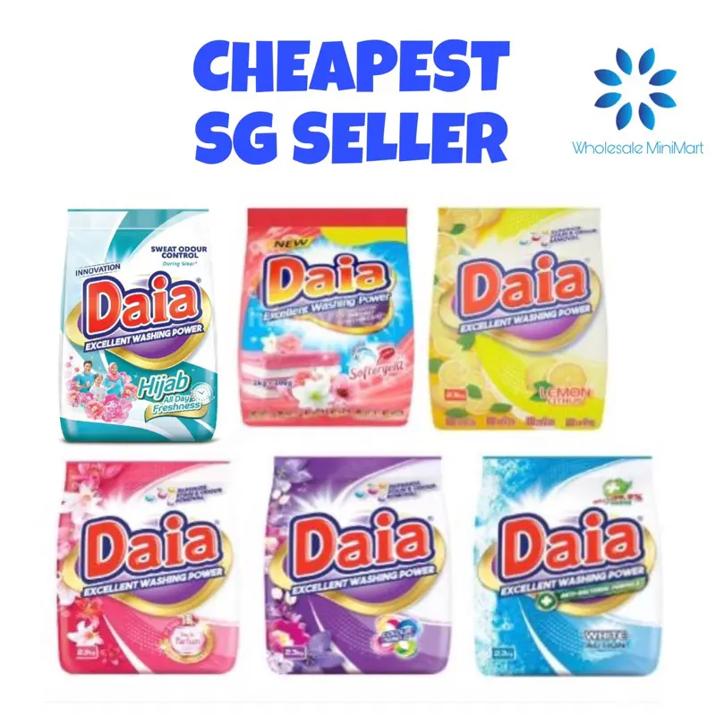 (SG SELLER) Daia Powder Detergent Parfum / Lemon / White / Colour / Softergent / Hijab 2.2 - 2.3kg
