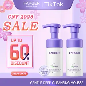BPOM【Bisa COD】FARGER Asam amino pembersih ringan mousse/Mencerahkan warna kulit/Mengecilkan pori-pori/ Facial Cleansing Facial Cleanser/Membersihkan pori-pori untuk mencegah jerawat/Tekan untuk membuat busa/pembersih wajah/Penghapus riasanFacial Foam 100g