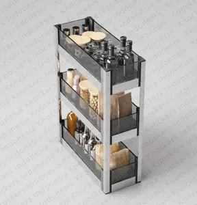 DRAWER BASKET/SW-GL/ALUMINIUM GLASS
