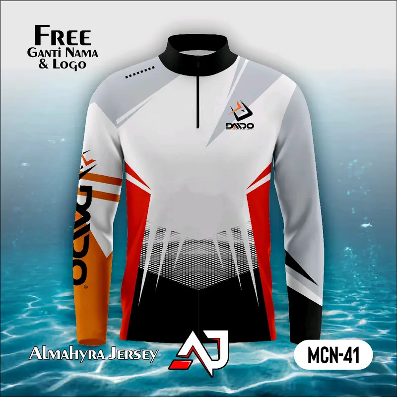 jersey mancing daido resleting pendek pria Free ganti nama & logo 1