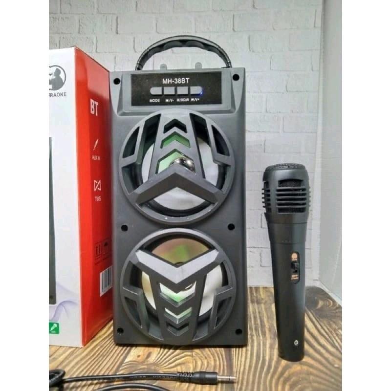 RERBAGUS SPEAKER BLUETOOTH KARAOKE UKURAN JUMBO DAPAT GRATIS MIC SALON AKTIF LOUSPER BESAR 5