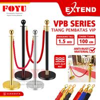 Gambar Extend Tiang Pembatas Antrian Antrean VIP Emas Gold Besi Steel Queue Line Pole Tali Bludru Velvet Stand VPB Series - Tiang Steel dari Foyu Photo Kota Administrasi Jakarta Selatan 1 Tokopedia