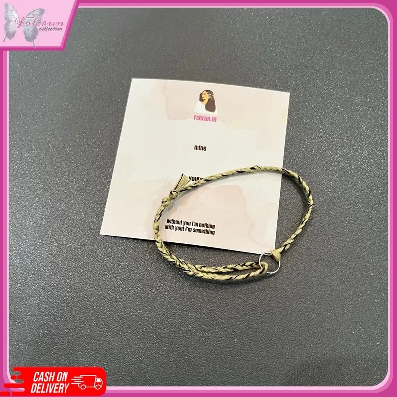 Gelang tali benang simple gelang handmade couple motif abstrak bahan benang premium langsung kirim Bracelets 4