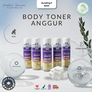 BODY TONER SHAREENA BPOM  5 PCS FREE KAPAS