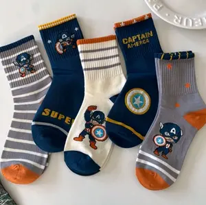 (Paket 6 Pasang) Kaos kaki anak Cowok Tk Sd usia 4-9 tahun Fashion anak cowok Motif