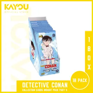 KAYOU Official Detective Conan Famous Mystery Collection Cards Insight Pack Part 5 Seri Karakter Utama Detail Wajah & Efek Visual Misterius untuk Penggemar Misteri & Kolektor Anime