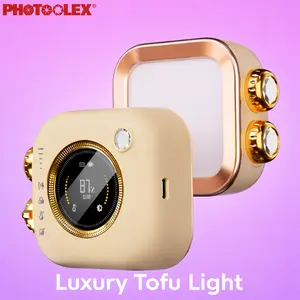 PHOTOOLEX Luxury Tofu Light Lampu LED RGB Portabel 6W 2500–9900K 2000mAh untuk Kamera & HP | Fotografi & Video