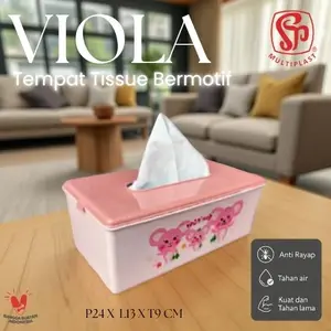 Box Tissu VIOLA  Kotak Tissu Tempat Tissu Multiplast