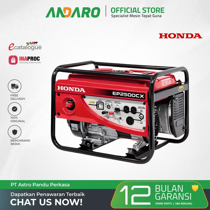 Jual Genset Honda EP 2500 CX Generator Engine Bensin Output Daya 2000 ...