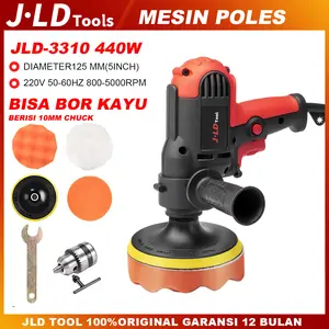JLD Mesin poles J3310 Bisa bor Berisi 10mm Chuck 440W Polisher Machine  5Inch Mesin Polisher Mesin poles mobil Alat poles mobil