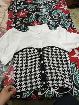 Product Review of Suzan Blouse Kemeja Mix Cotton Knit - Rajut Korea Style Atasan Wanita TM 70135 from S**i O**z 1