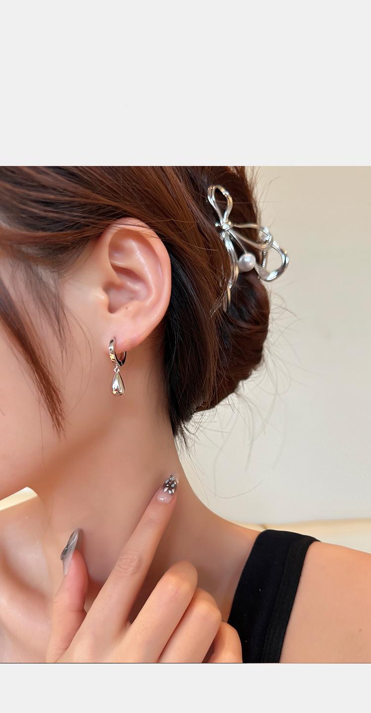Product Introduction of 925 Sterling Silver Water Drop Dangle Earrings Simple and Special for Girls Party 0