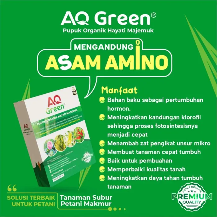 Aq Green Gold 1000 grm Pupuk Untuk Karet Sawit Pelebat Buah Penyubur Tanah Peningkat Hasil Panen 4