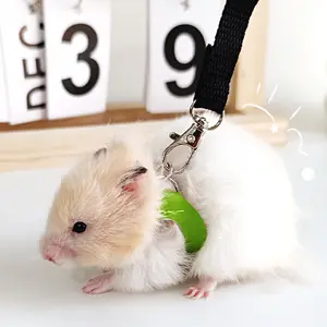 4 Pcs /set Sugar Quoll Harness + Leash Set Escape-Proof Adjustable Collar for Pet Small Animals Hamsters Sugar Gliders Squirrels