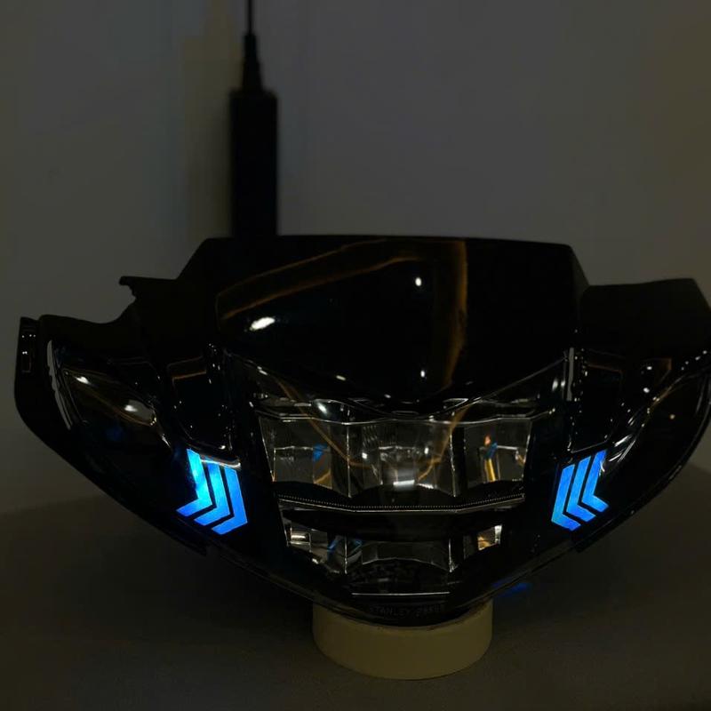 Đầu đèn 2 tầng zinpat sirius HT_V1 dùng cho xe sirius 50-110 tặng kèm giắc và bóng demi 1 màu gắn ốp sihello thắng đĩa