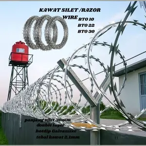 Kawat  Silet/Razor wire Murah/BTO 10,BTO 22,BTO 30